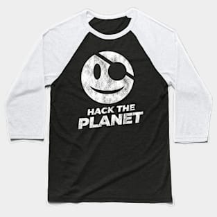 Hack the Planet ¥¥ 90s Style Fan Art Design Baseball T-Shirt
